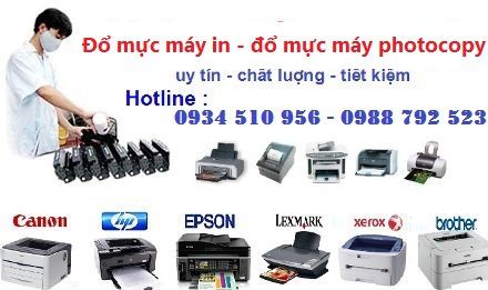 đổ mực máy in, photo