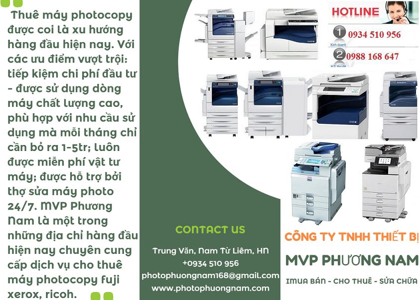 CHO THUÊ MÁY PHOTO TẠI THUẬN THÀNH BẮC NINH